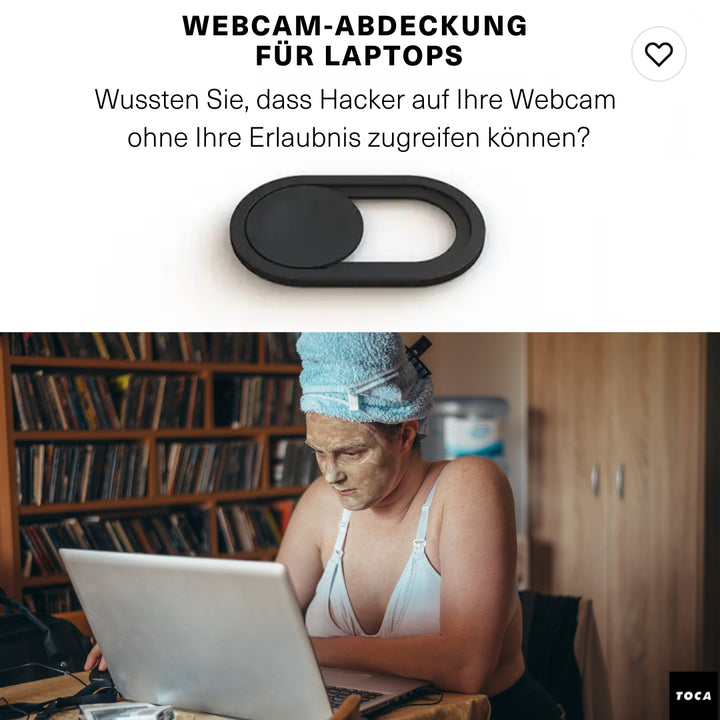 TOCA Webcam Cover Slide Schiebeblende für Laptop, Tablet und Smartphone