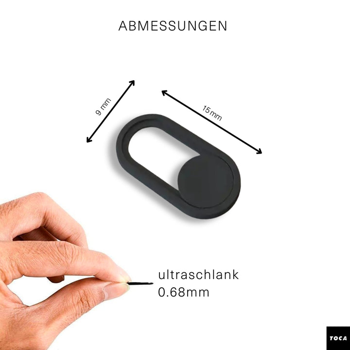 TOCA Webcam Cover Slide Schiebeblende für Laptop, Tablet und Smartphone