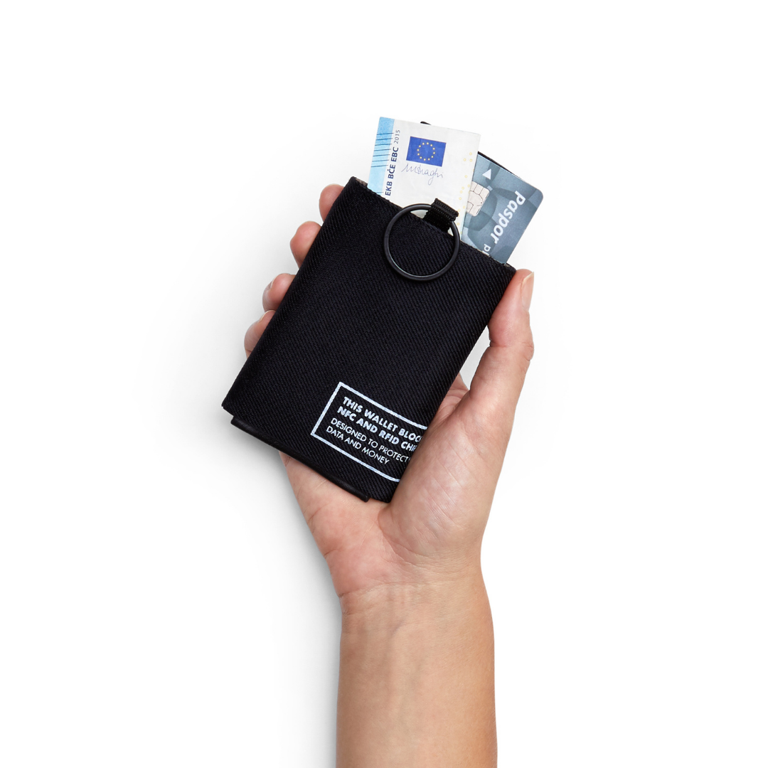 RFID safe wallet - Blauer Druck